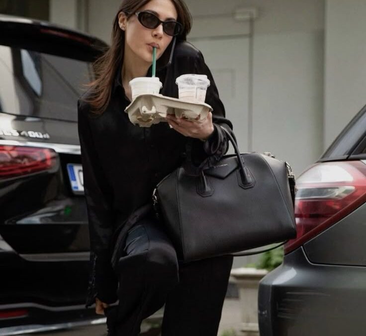 business woman making calls